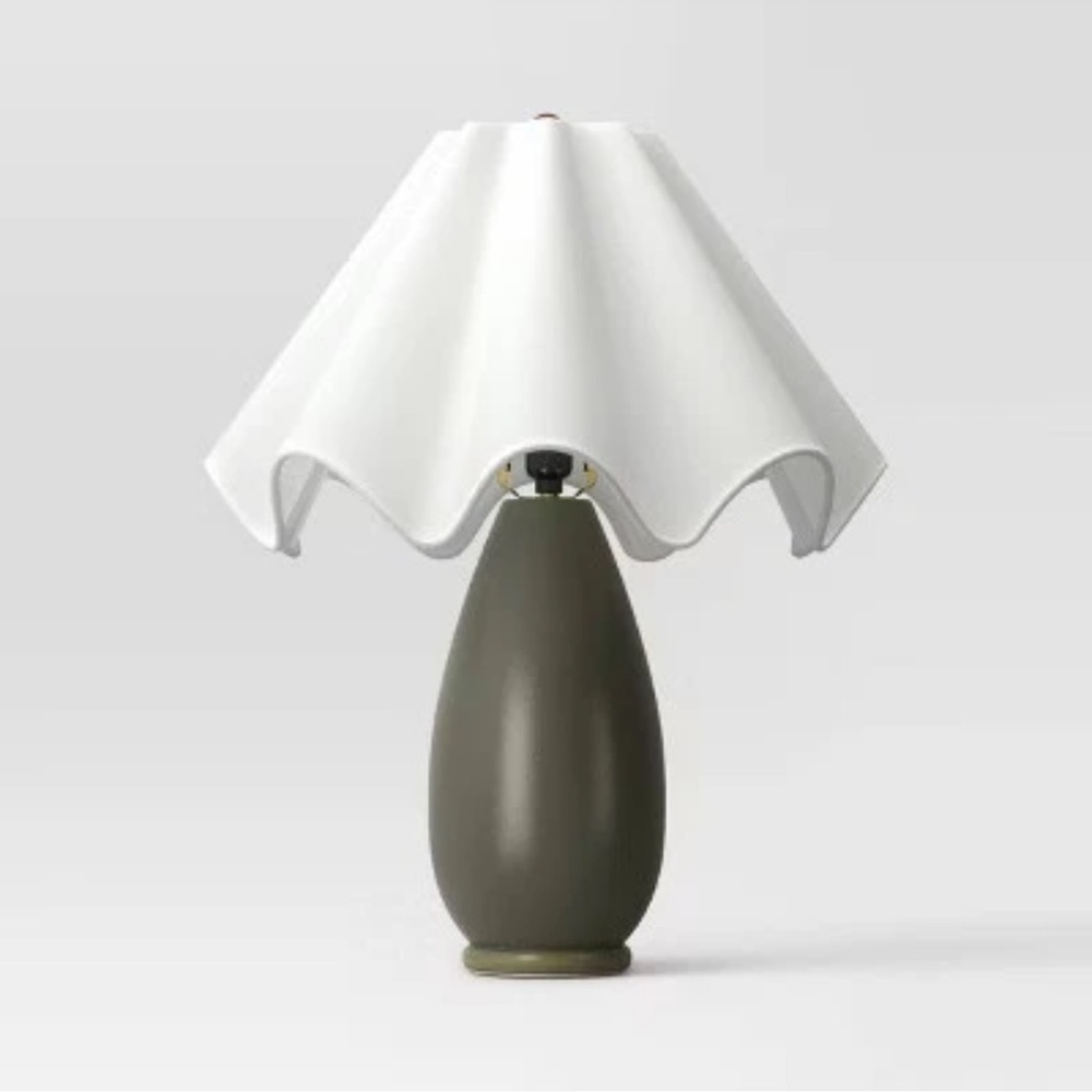 Ceramic Wavy Shade Collection Table
Lamp Green